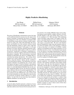 Highly Predictive Blacklisting - Cyber-TA