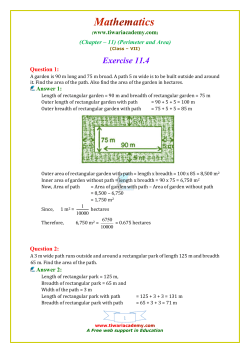 Exercise 11.4 - Tiwari Academy