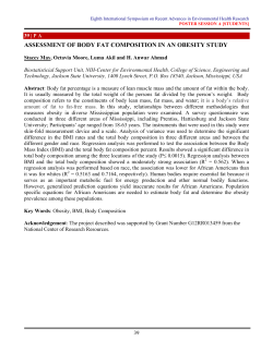 assessment of body fat composition in an obesity study