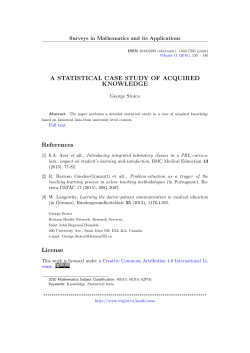 A Statistical Case Study of Acquired Knowledge