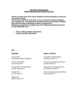 Middle School (Grades 6-8) - Holy Spirit Catholic School