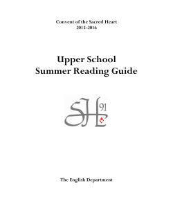 Upper School Summer Reading Guide