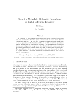 Numerical Methods for Differential Games based on Partial