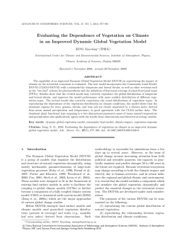 Evaluating the Dependence of Vegetation on Climate in an