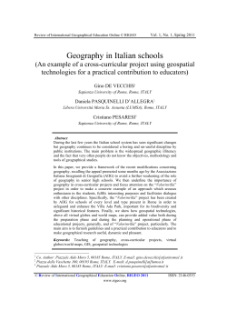 Geography in Italian schools