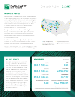 Fact Sheet - Bank of the West
