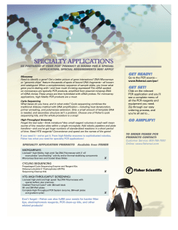 SPECIALTY APPLICATIONS