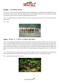 Prologue : 6 km Manuel Antonio