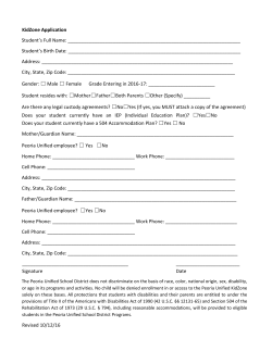 2016-17 KidZone Application - Peoria Unified School District