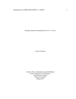 Reading Literature through the Eyes of CS Lewis