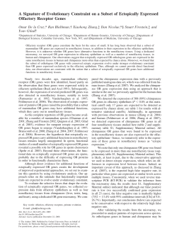A Signature of Evolutionary Constraint on a Subset