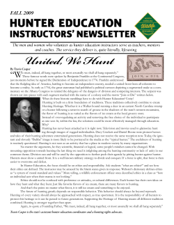 United, We Hunt - North Carolina Wildlife Resources Commission