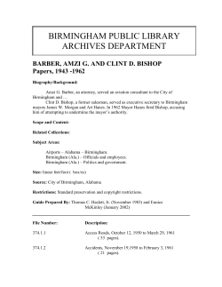 BARBER, AMZI G. AND CLINT D. BISHOP Papers, 1943 -1962
