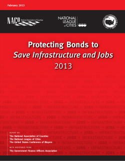 Protecting Bonds to Save Infrastructure and Jobs 2013