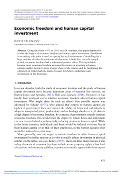 Economic freedom and human capital investment