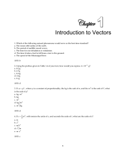 Introduction to Vectors