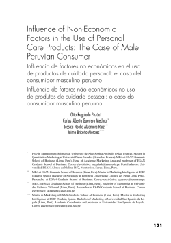 Influence of Non-Economic Factors in the Use of Personal Care