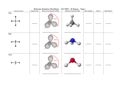 Molecular Geometry Worksheet &hellip; Fall 2005 &hellip; El