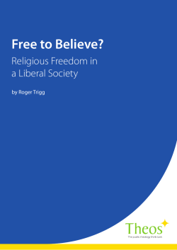 Free to Believe? - Theos Think Tank