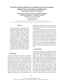 NaCTeM at SemEval-2016 Task 1: Inferring sentence