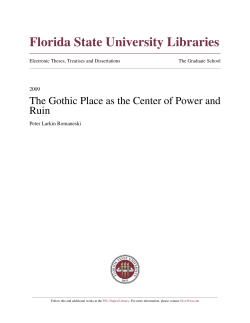 The Gothic Place as the Center of Power and Ruin