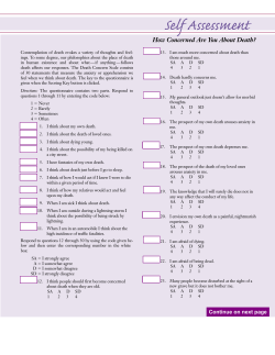 How Concerned Are You About Death?