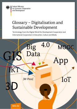 Glossary - Digitalisation and Sustainable Development