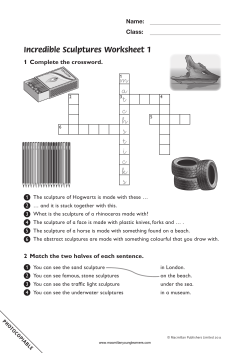 Incredible Sculptures Worksheet 1