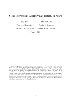 Social Interactions, Ethnicity and Fertility in Kenya