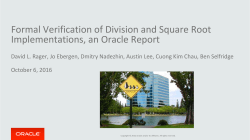 Formal Verification of Division and Square Root Implementations, an
