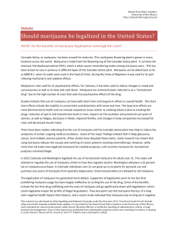 Should marijuana be legalized in the United States?
