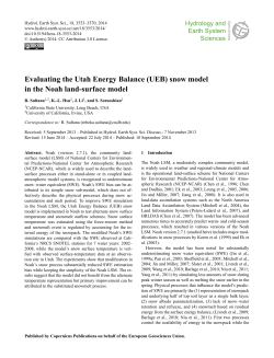 Evaluating the Utah Energy Balance (UEB) snow model in the Noah