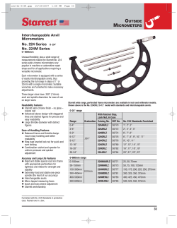 Interchangeable Anvil Micrometers No. 224 Series 0