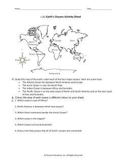 Earth`s Oceans Activity Sheet