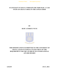 statecraft in ghana under kwame nkrumah: a case study