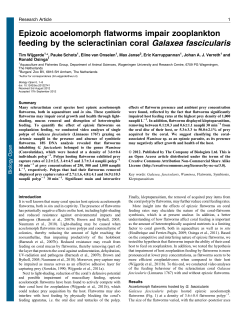 Epizoic acoelomorph flatworms impair zooplankton feeding by the