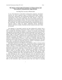 The Impact of Intercultural Sensitivity on Ethnocentrism and