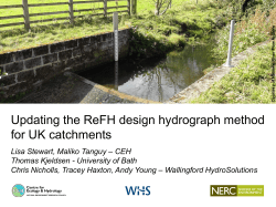 Lisa Stewart et al "Updating the ReFH design hydrograph method