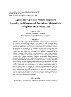 Against the &ldquo;uprush of modern progress&rdquo;: Exploring the