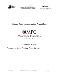 Google Apps Implementation Project For
