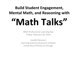 Session B-2: Build Student Engagement, Mental Math, and