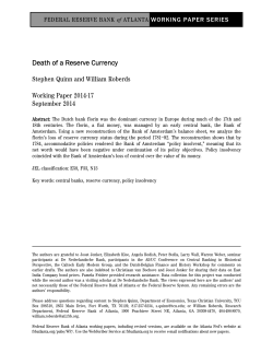 Death of a Reserve Currency - Federal Reserve Bank of Atlanta