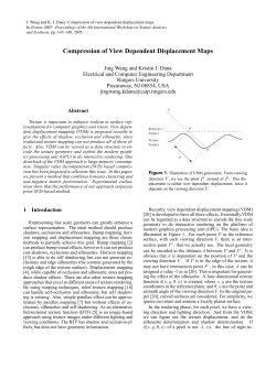 Compression of View Dependent Displacement Maps