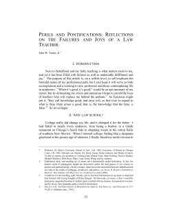 Perils and Pontifications: Reflections on the Failures and Joys of a