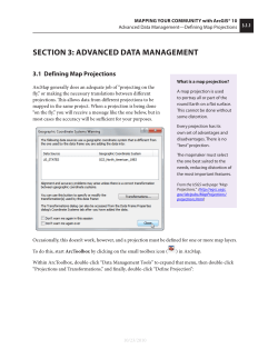 3.1 Defining Map Projections