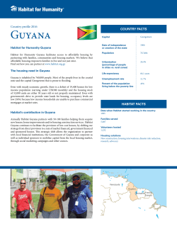 Guyana - Habitat for Humanity