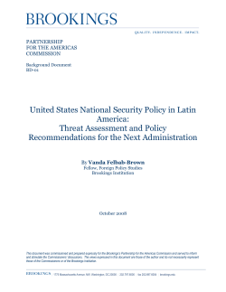 United States National Security Policy in Latin