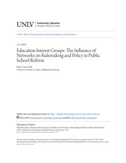 Education Interest Groups: The Influence of Networks on