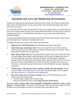 Managing Sick Days and Preventing Ketoacidosis