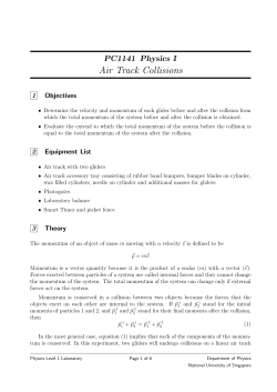 Air Track Collisions - NUS Physics Department
